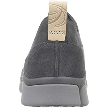 Zapatillas Bajas Tri-turn De Mujer Clarks De Nobuk Gris Gris Oscuro
