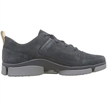 Zapatillas Bajas Tri-turn De Mujer Clarks De Nobuk Gris Gris Oscuro