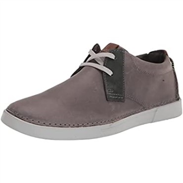 Zapatillas Bajas Gereld De Hombre En Piel Gris Clarks