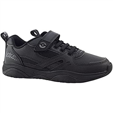Agarre Comercio Negro Cuero Niños Zapatos Clarks