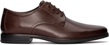 Zapatos De Cuero Howard Walk Marrón Oscuro Clarks