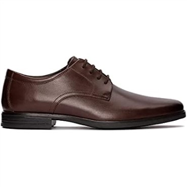 Zapatos De Cuero Howard Walk Marrón Oscuro Clarks