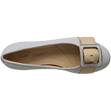 Azul Hielo Azul Clarks Señoras Resbalón En Zapatos De Tacón Bajo Rosabella Faye