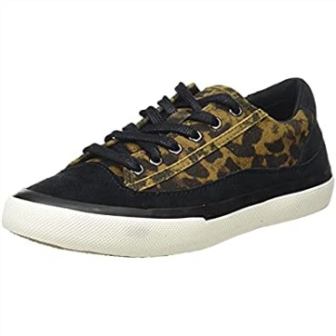 Zapatillas Clarks Aceley Con Cordones De Ante Leopardo Para Mujer