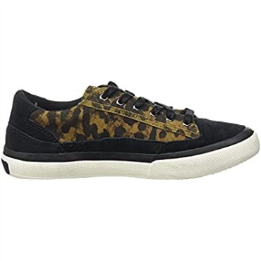 Zapatillas Clarks Aceley Con Cordones De Ante Leopardo Para Mujer