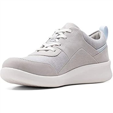 Sneakers De Mujer Sillian 20 Kae De Tejido Gris Claro Clarks