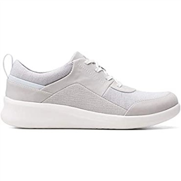 Sneakers De Mujer Sillian 20 Kae De Tejido Gris Claro Clarks