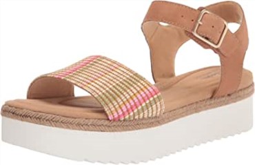 Sandalias Planas Lana Shore Para Mujer De Clarks En Combinación De Color Canela Claro