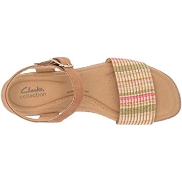 Sandalias Planas Lana Shore Para Mujer De Clarks En Combinación De Color Canela Claro