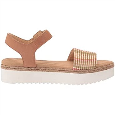 Sandalias Planas Lana Shore Para Mujer De Clarks En Combinación De Color Canela Claro