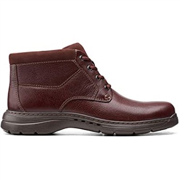 Mahoga Ny Cuero Caído Para Hombre Un Brawley Up Bota Clarks