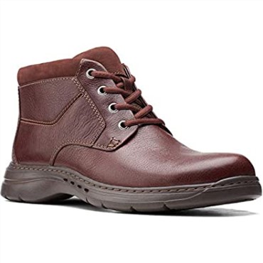Mahoga Ny Cuero Caído Para Hombre Un Brawley Up Bota Clarks