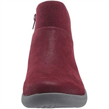 Botines Mujer Sillian 20 Twilight En Nubuck Sintetico Clarks Granate