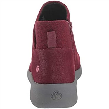 Botines Mujer Sillian 20 Twilight En Nubuck Sintetico Clarks Granate
