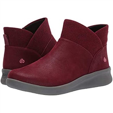 Botines Mujer Sillian 20 Twilight En Nubuck Sintetico Clarks Granate