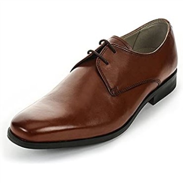 Derby Clarks De Hombre Amieson Walk Cuero Marrón Bronceado