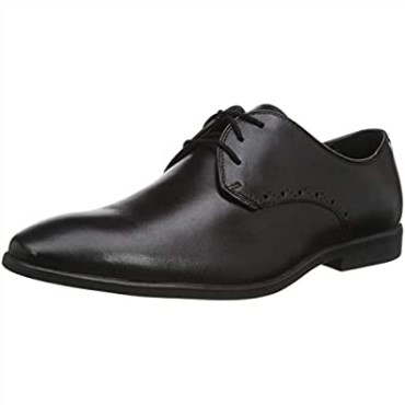 Zapatos Planos De Hombre Bampton Park Oxford Clarks Cuero Negro