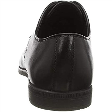 Zapatos Planos De Hombre Bampton Park Oxford Clarks Cuero Negro