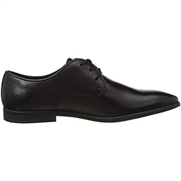 Zapatos Planos De Hombre Bampton Park Oxford Clarks Cuero Negro