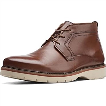 Botas Bayhill Mid Chukka Para Hombre Clarks Cuero Tostado Oscuro