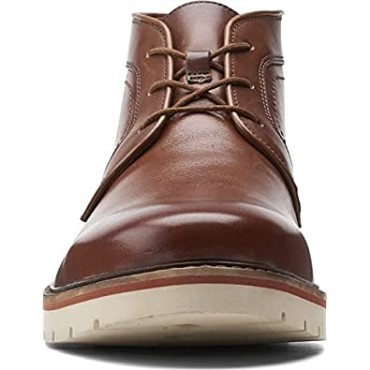 Botas Bayhill Mid Chukka Para Hombre Clarks Cuero Tostado Oscuro
