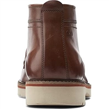 Botas Bayhill Mid Chukka Para Hombre Clarks Cuero Tostado Oscuro