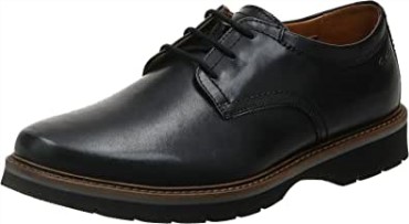 Hombre Bayhill Plaoxford Clarks Cuero Negro