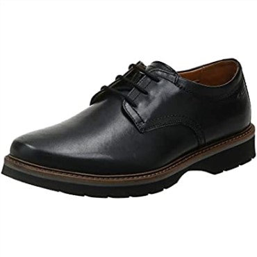 Hombre Bayhill Plaoxford Clarks Cuero Negro
