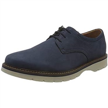 Bayhill Plaoxford Flat Clarks De Hombre Nubuck Azul Oscuro