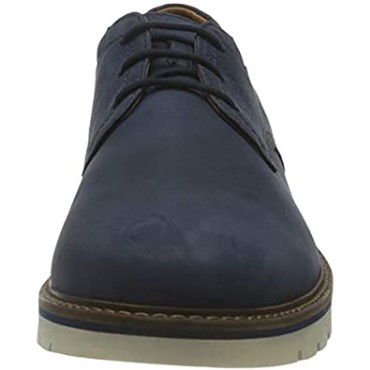 Bayhill Plaoxford Flat Clarks De Hombre Nubuck Azul Oscuro