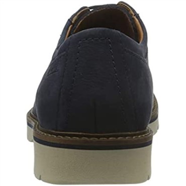 Bayhill Plaoxford Flat Clarks De Hombre Nubuck Azul Oscuro