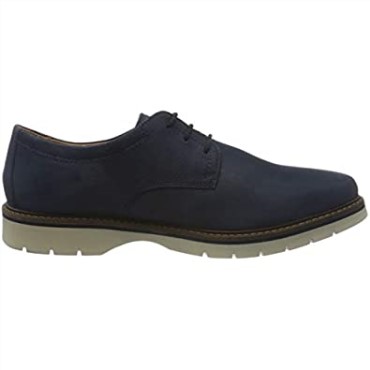 Bayhill Plaoxford Flat Clarks De Hombre Nubuck Azul Oscuro