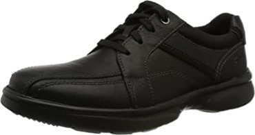 Bradley Walk Oxford Clarks De Hombre En Piel Abatanada Negra