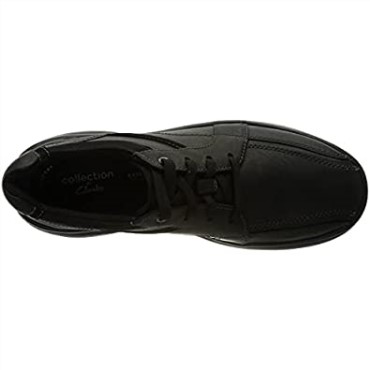 Bradley Walk Oxford Clarks De Hombre En Piel Abatanada Negra