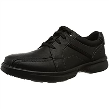 Bradley Walk Oxford Para Hombre De Piel Plana Negra Clarks