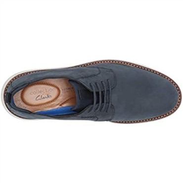 Hombre Brant Low Oxford Clarks Nubuck Azul Marino