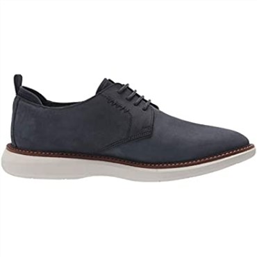 Hombre Brant Low Oxford Clarks Nubuck Azul Marino