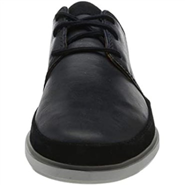Zapatilla Bratton De Hombre Clarks Cuero Azul Marino Combinación Ante