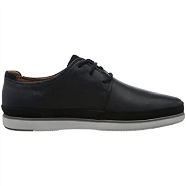 Zapatilla Bratton De Hombre Clarks Cuero Azul Marino Combinación Ante