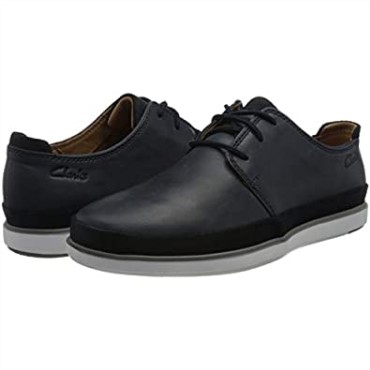 Zapatilla Bratton De Hombre Clarks Cuero Azul Marino Combinación Ante