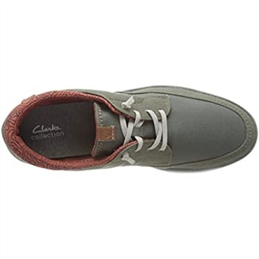 Zapatilla Baja Cantal Hombre Oliva Combi Clarks