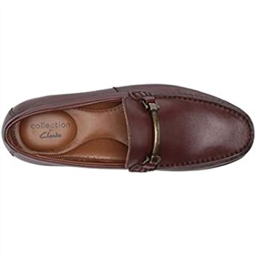 Mocasines Claude Stride Para Hombre Clarks Caoba Ny Cuero