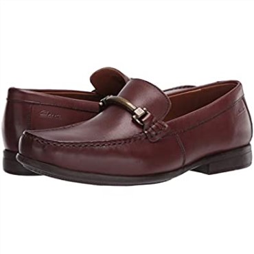 Mocasines Claude Stride Para Hombre Clarks Caoba Ny Cuero