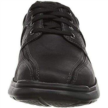 Cotrell Walk Oxford Flat Clarks Para Hombre, Color Negro, Piel Aceitosa