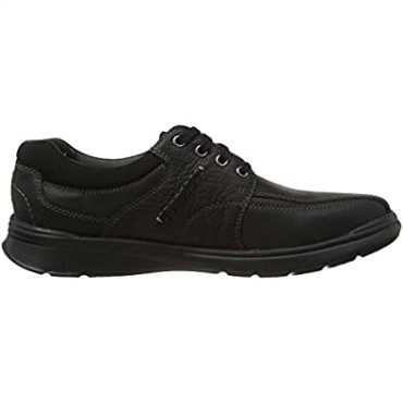 Cotrell Walk Oxford Flat Clarks Para Hombre, Color Negro, Piel Aceitosa