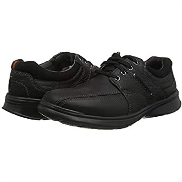 Cotrell Walk Oxford Flat Clarks Para Hombre, Color Negro, Piel Aceitosa