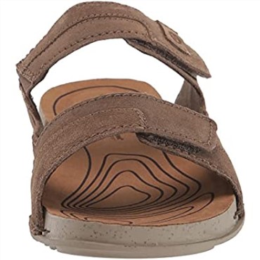Crestview Easy Sandalia Plana Para Hombre Clarks Olive Suede