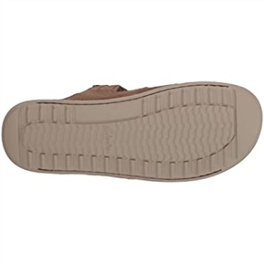 Crestview Easy Sandalia Plana Para Hombre Clarks Olive Suede