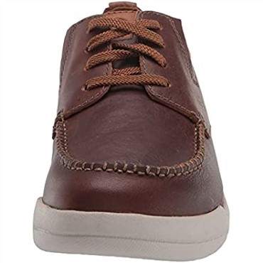 Náuticos Bajos Para Hombre Driftway Clarks En Cuero Marrón Oscuro
