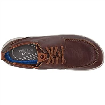 Náuticos Bajos Para Hombre Driftway Clarks En Cuero Marrón Oscuro